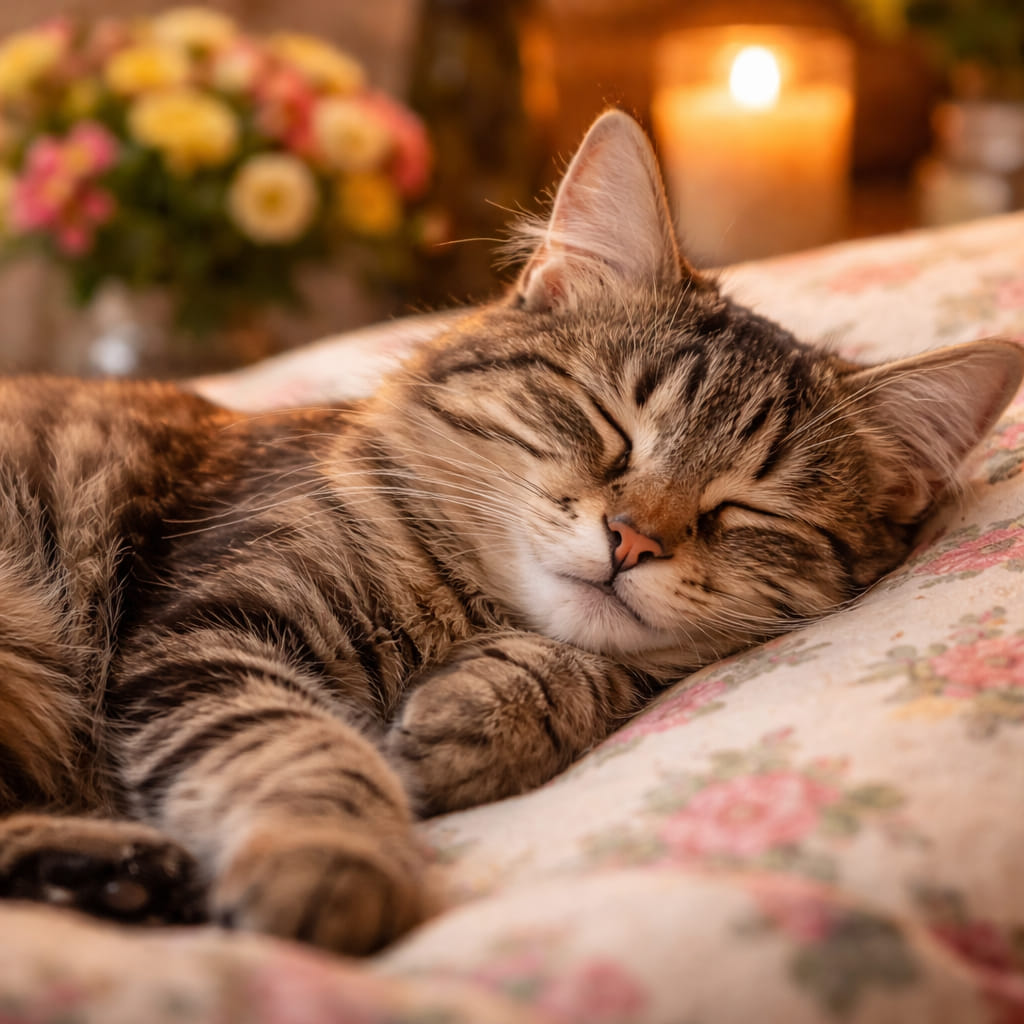 A cat looking calmly judgmental.