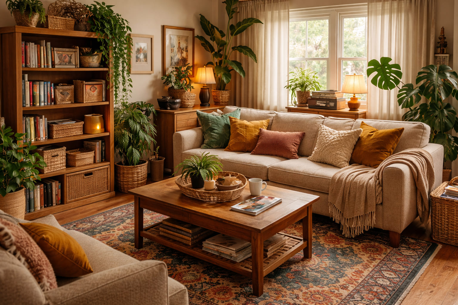 A calmer, tidier surface after organizing.